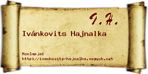 Ivánkovits Hajnalka névjegykártya