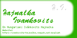 hajnalka ivankovits business card